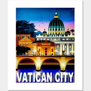 Vatican City The Holy See Travel and Tourism Vintage Poster Print Posters and Art